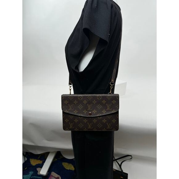 Louis Vuitton LV Monogram Pochette Double Rabat Thin Shoulder Bag - Picture 12 of 14